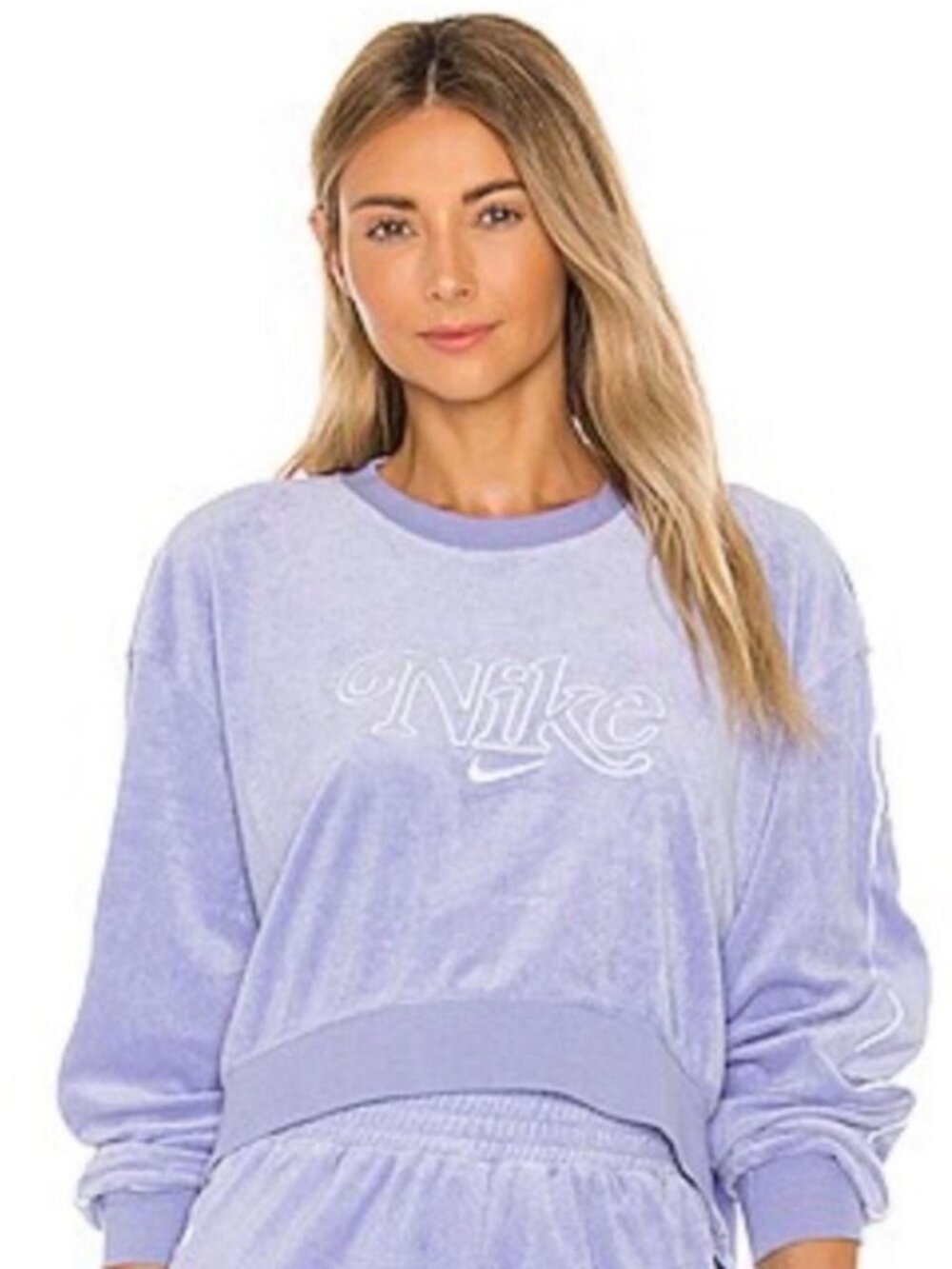 Nike purple & blue sweatshirt in terrycloth XS